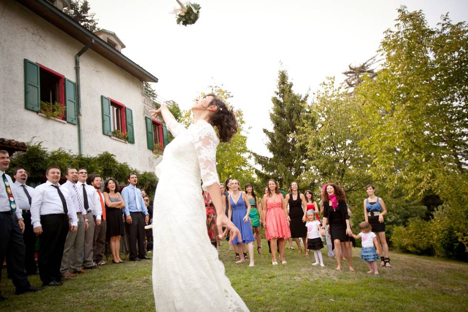 Il lancio del bouquet