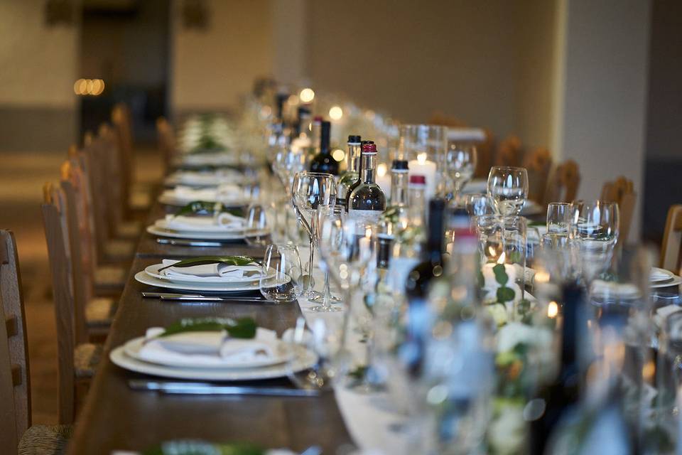 Mise en place matrimonio