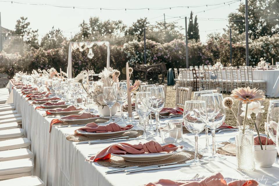 Mise en place nel giardino