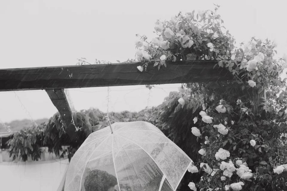 Rainy wedding