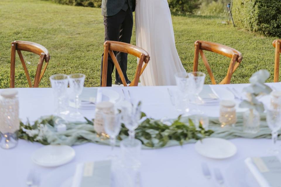 Tavoli con sposi