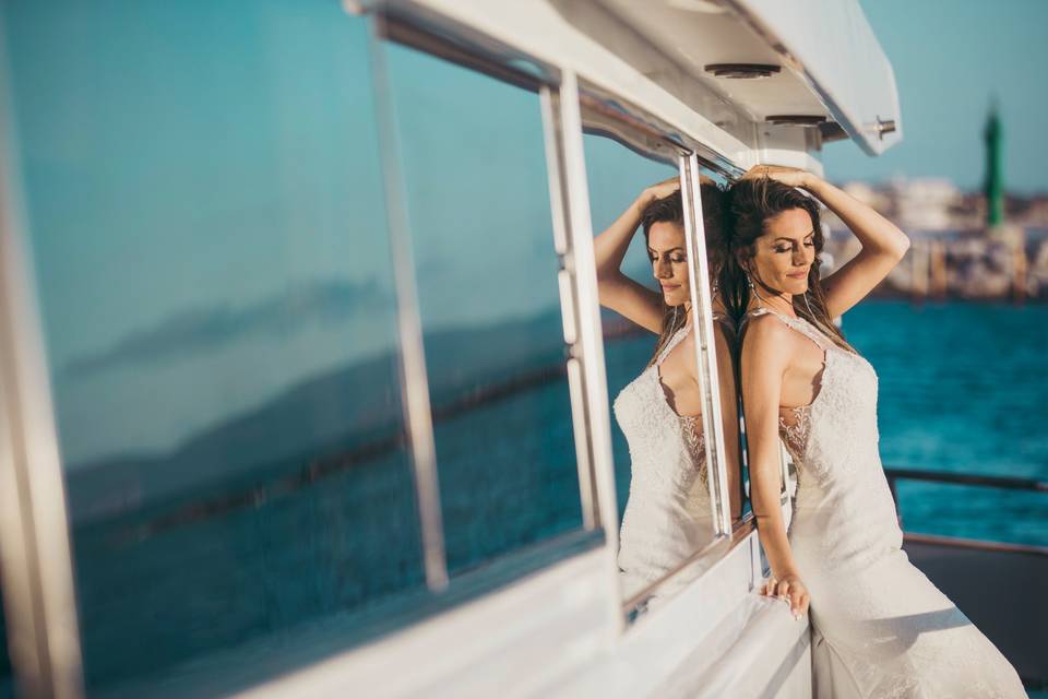 Wedding yacht scambio anelli