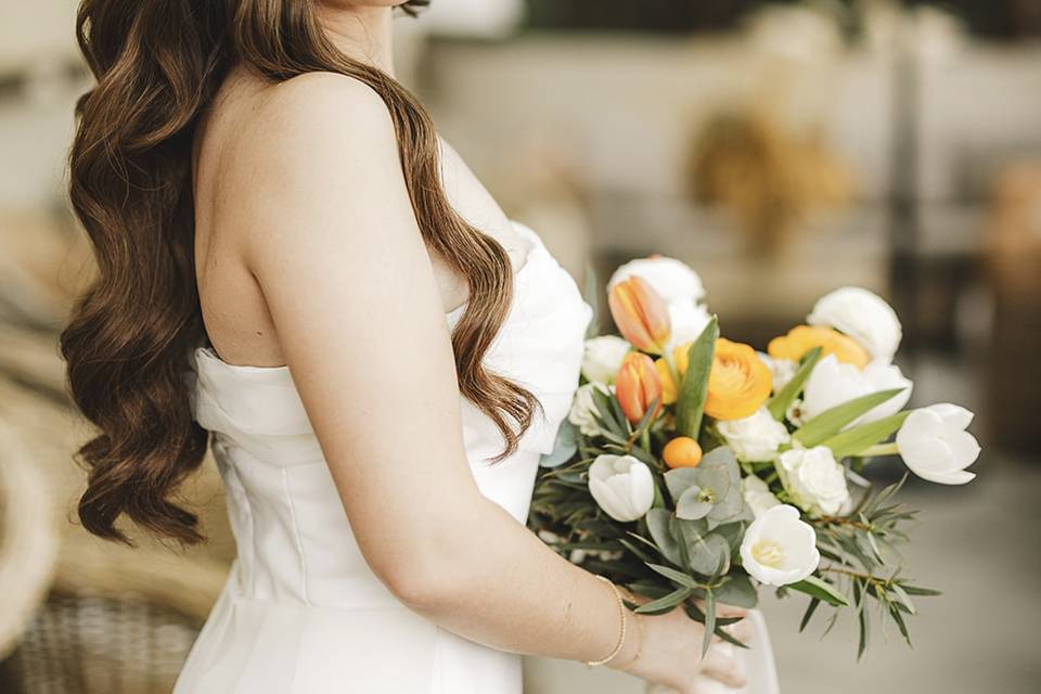 Soft Glam bride look