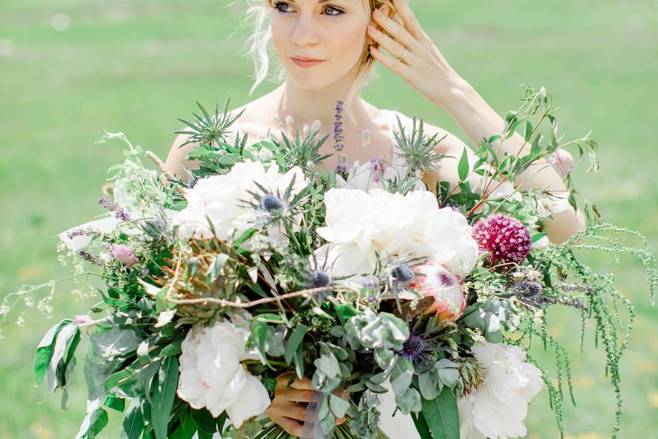 Bouquet sposa stile boho