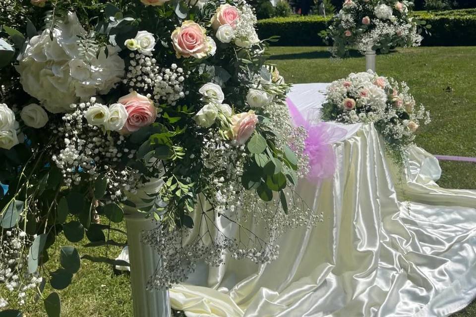 Decorazioni parco fronte villa