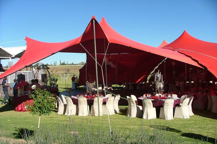 Stretch tent rossa