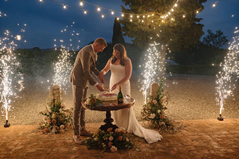 Cutting the cake