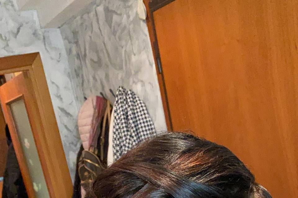 Chignon con fiori