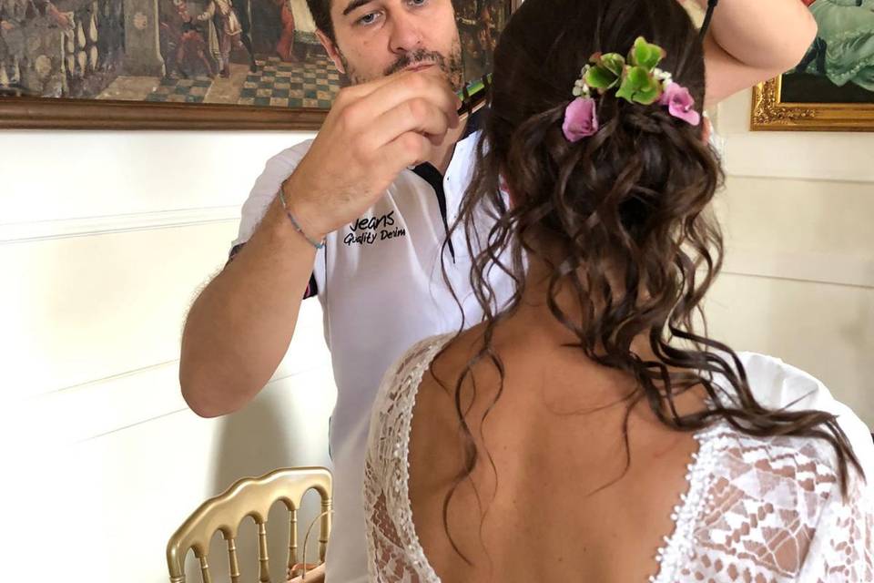 Acconciatura sposa a domicilio