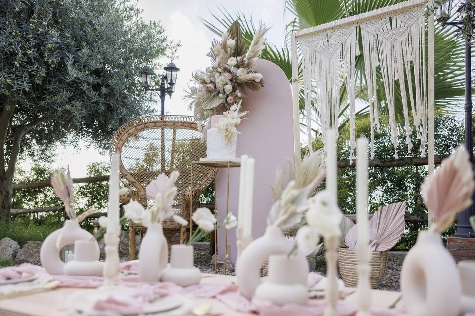 Allestimento boho chic