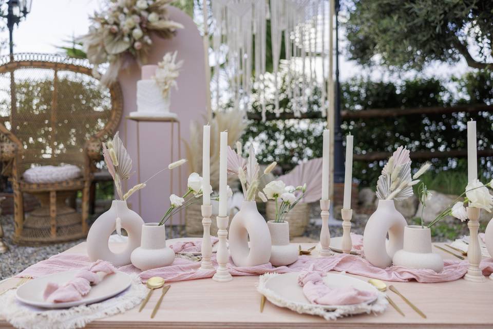 Allestimento boho chic