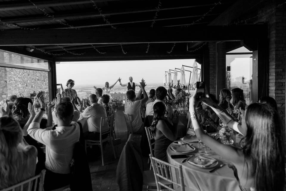 L'arrivo a cena