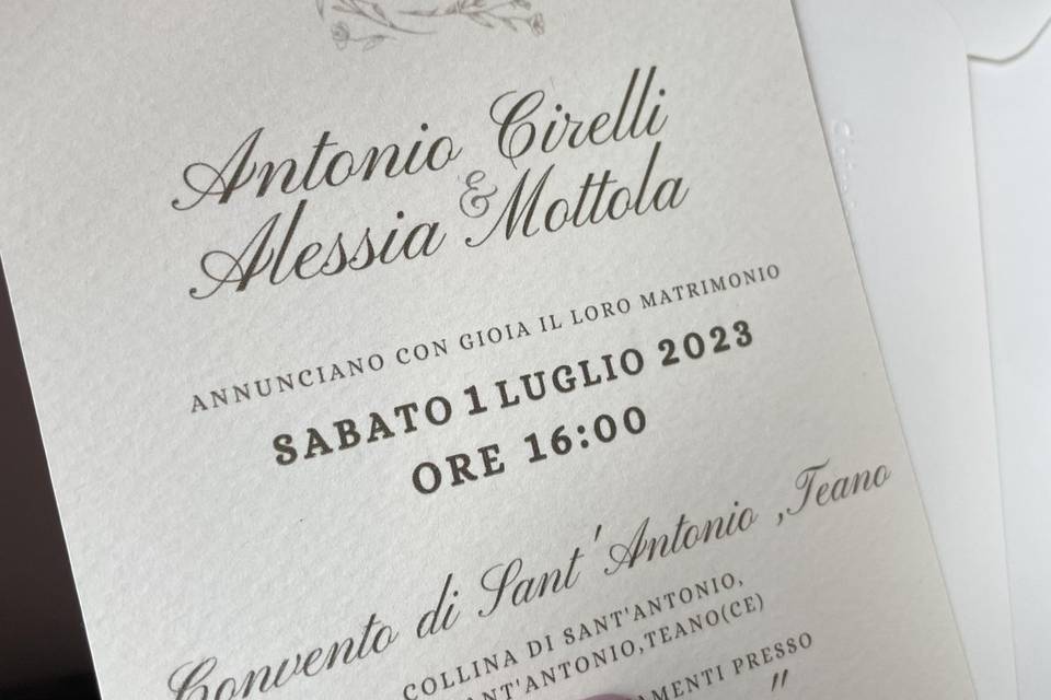 Invito matrimonio