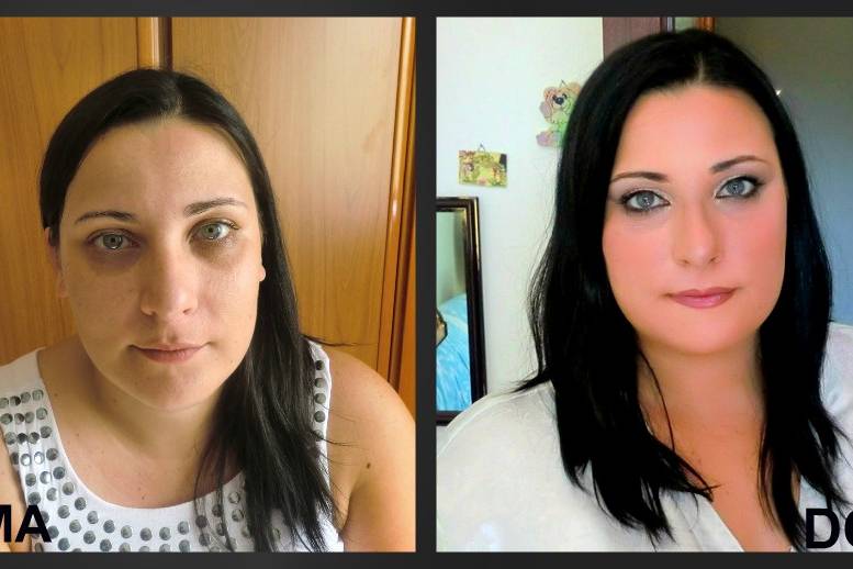 Specializzata intrucco sposa