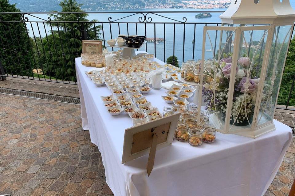 Buffet in terrazza