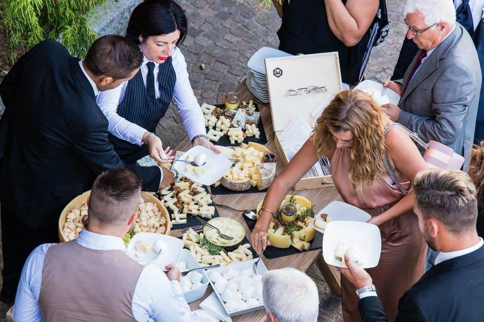 Buffet in terrazza