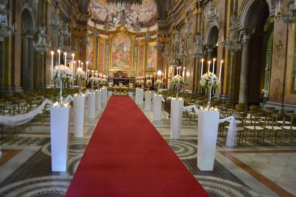 Addobbo  candelabri cristallo