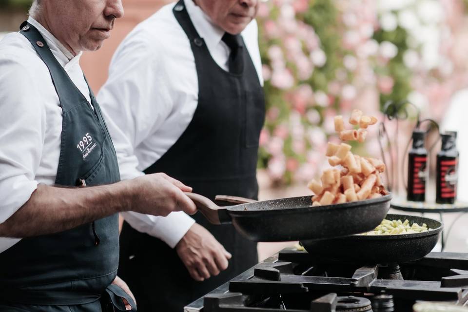 Catering, Preparazione a Vista