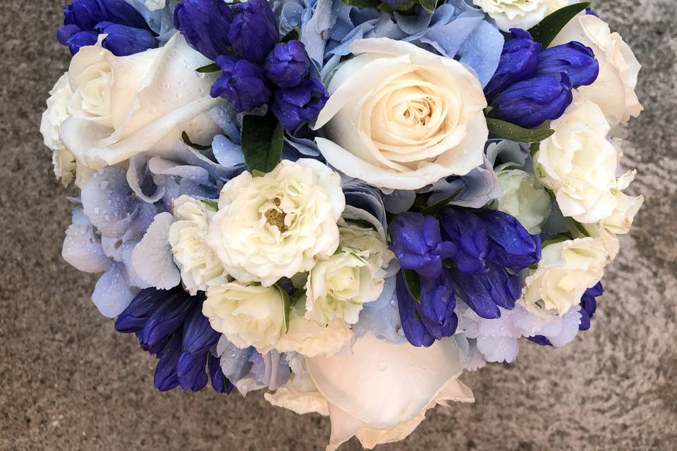 Bouquet blu/azzurro