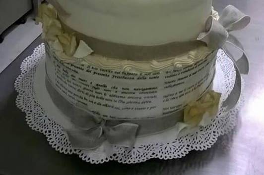 Torta con frasi d'amore