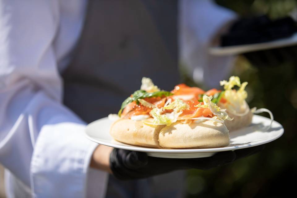 Focaccia gourmet salmone