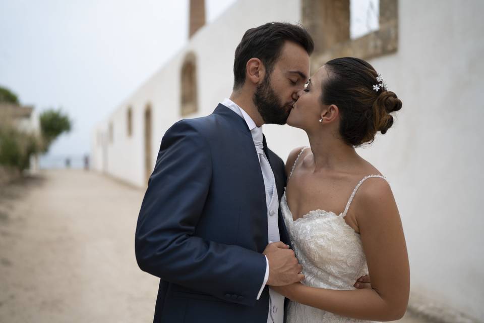 Foto in esterna con gli sposi