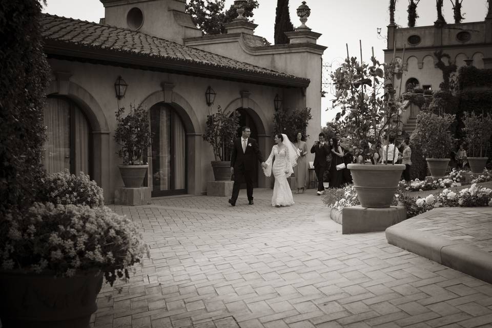 Foto arrivo degli sposi