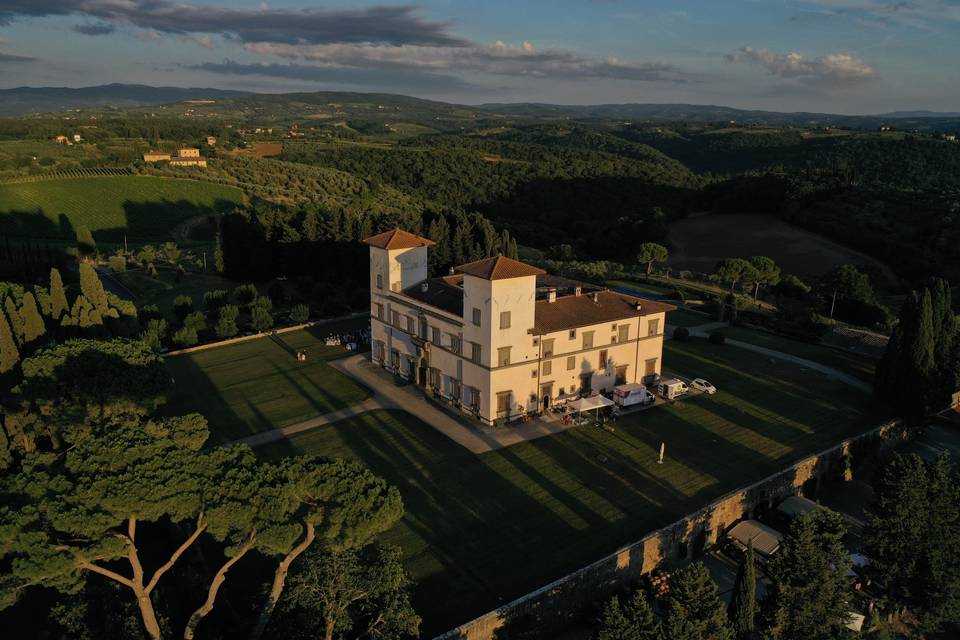 Foto aerea con drone