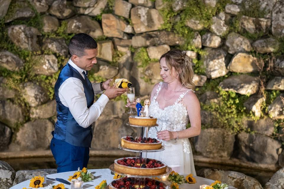 Foto taglio della torta