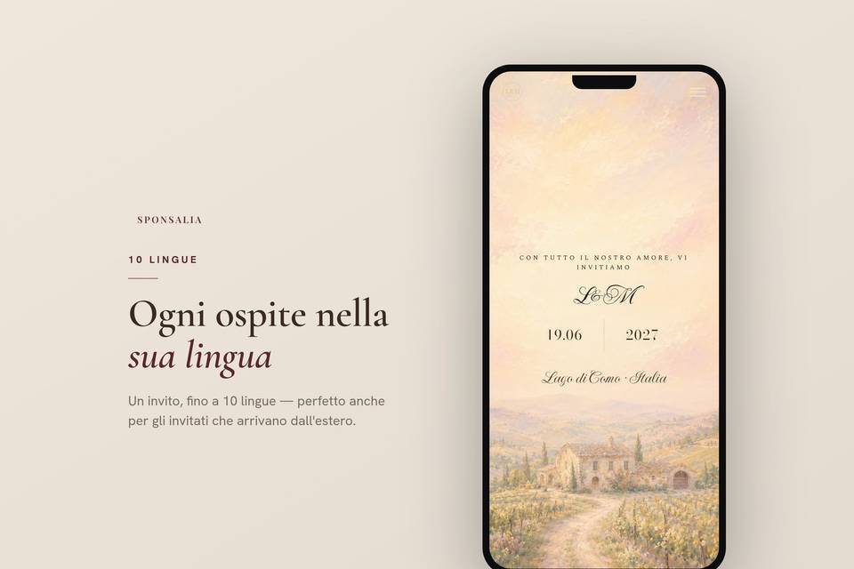 ogni ospite nella sua lingua