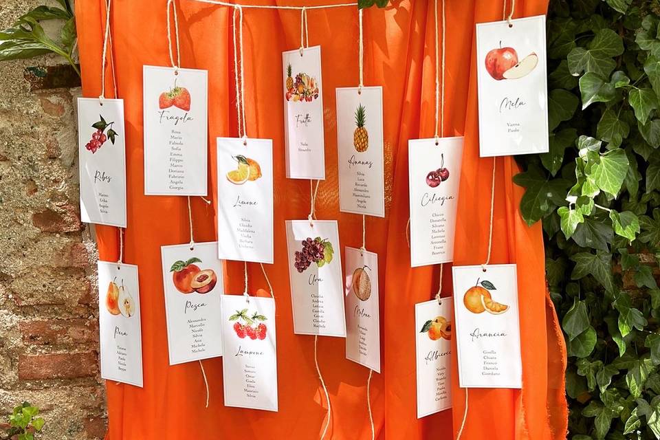 Tableau mariage - frutta