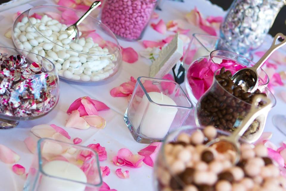 Sweet table Blurose wedding