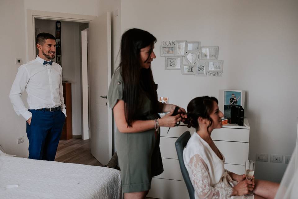 Preparazione sposa