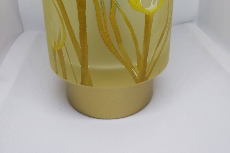 Lampada vetro tulip giallo
