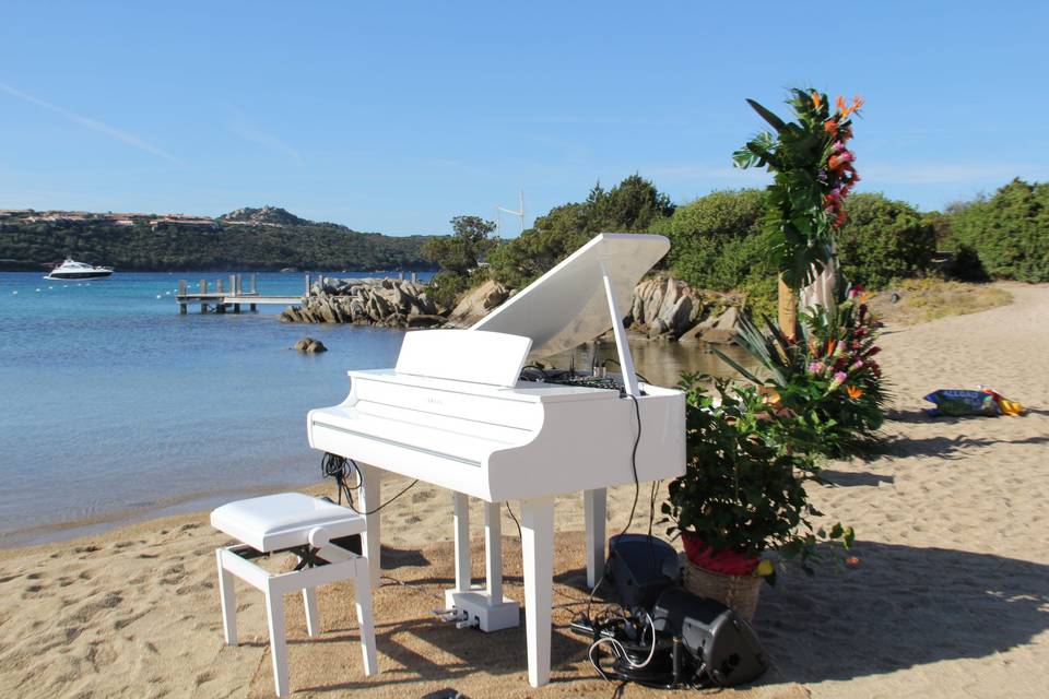 Pianoforte e violino spiaggia