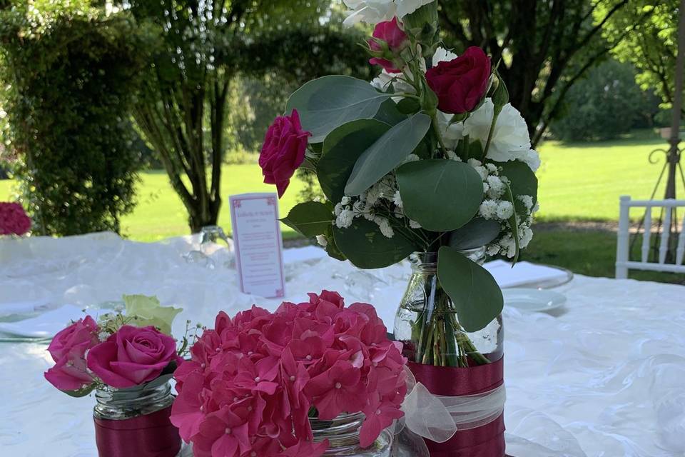 Dettagli rosa matrimonio
