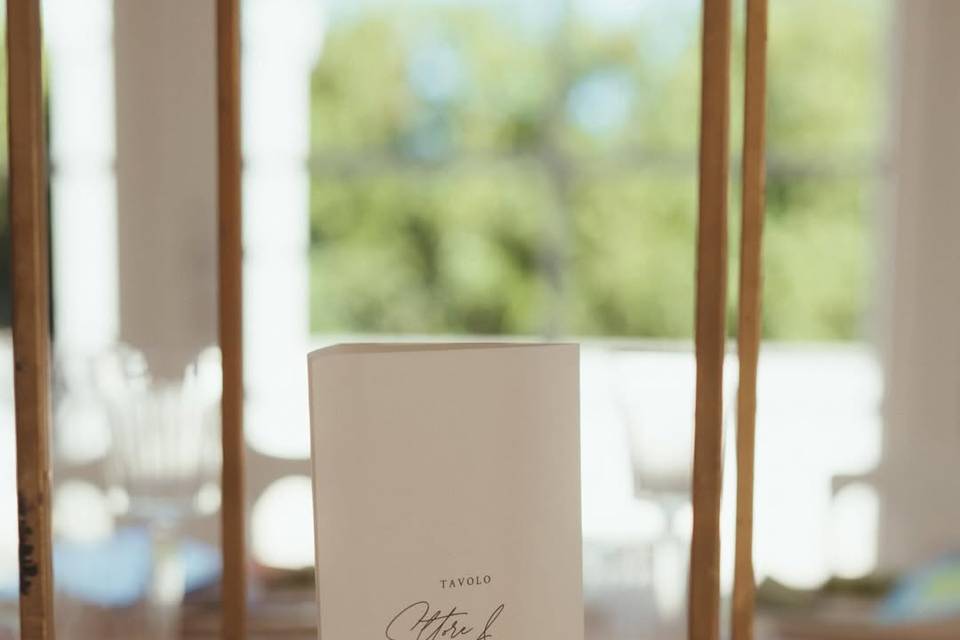 Segnatavolo menu