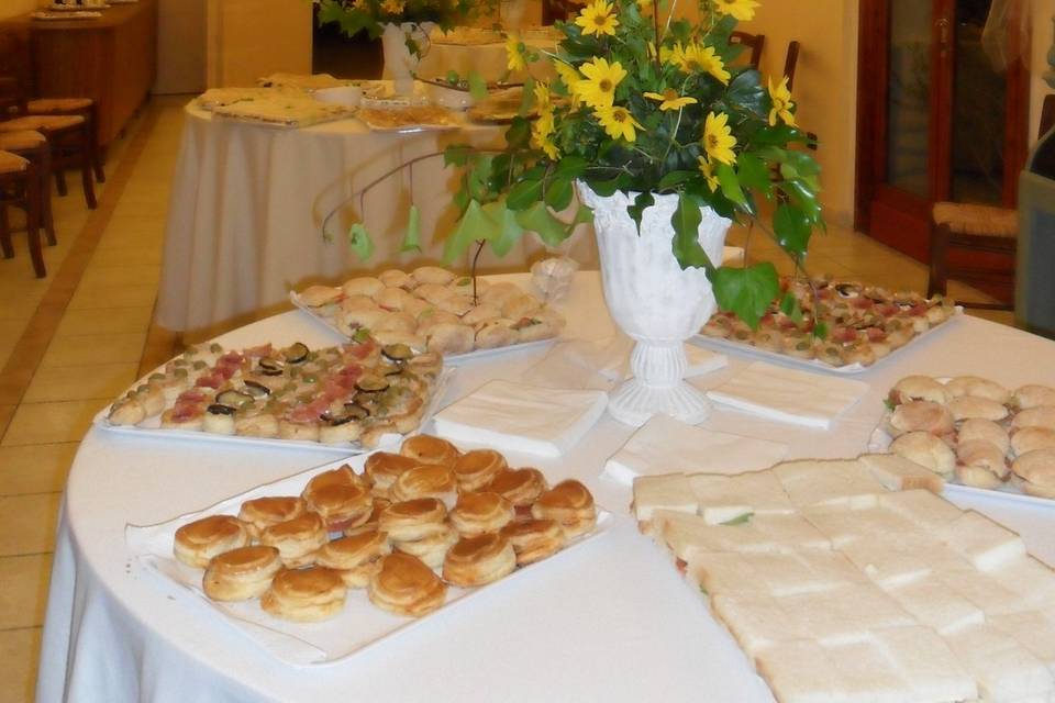 Buffet alla sala del forno