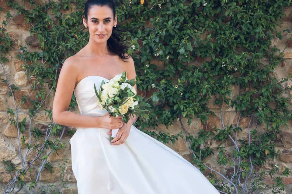 La sposa col bouquet