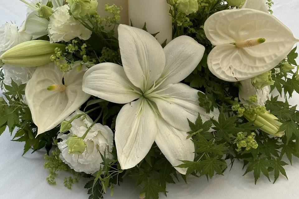 Anturium e lilium tavola