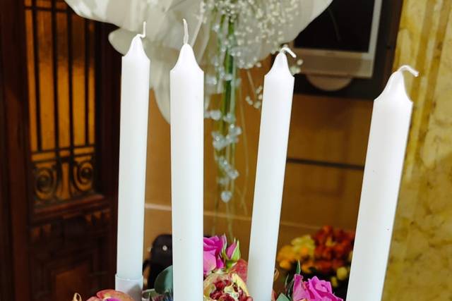 Candelabro con melograni