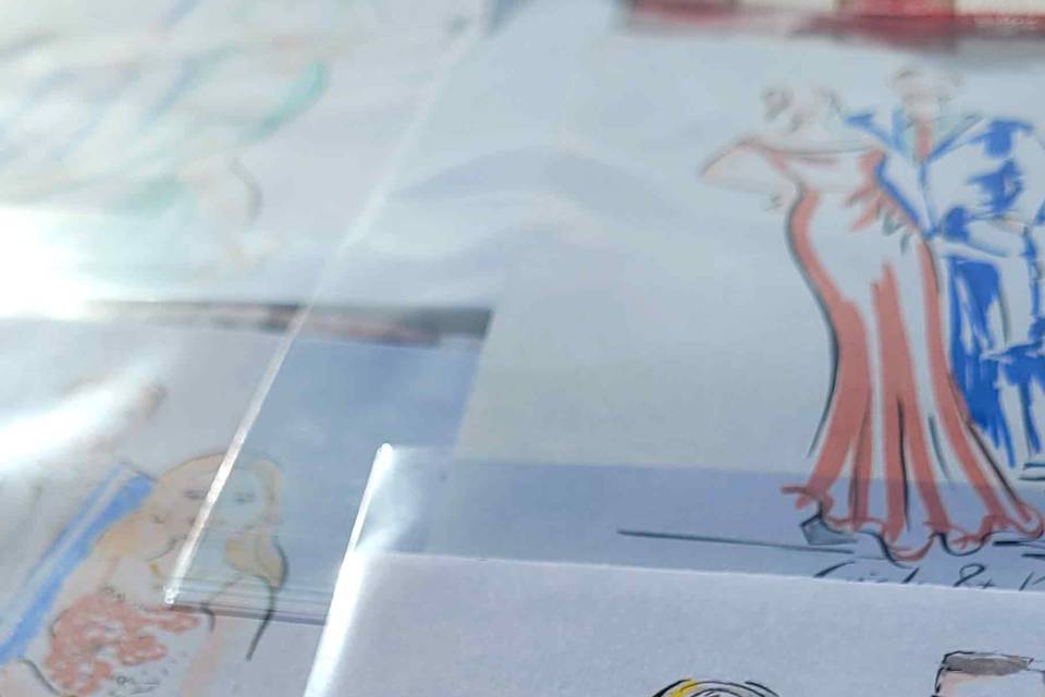Sketch coppia invitati