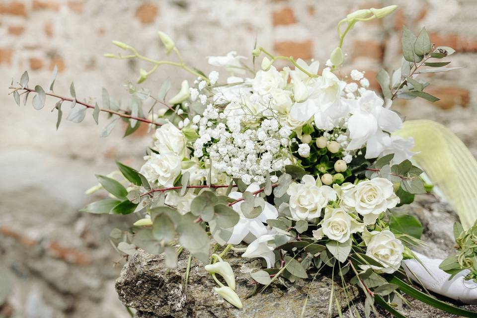 Bouquet dendrobium bianco