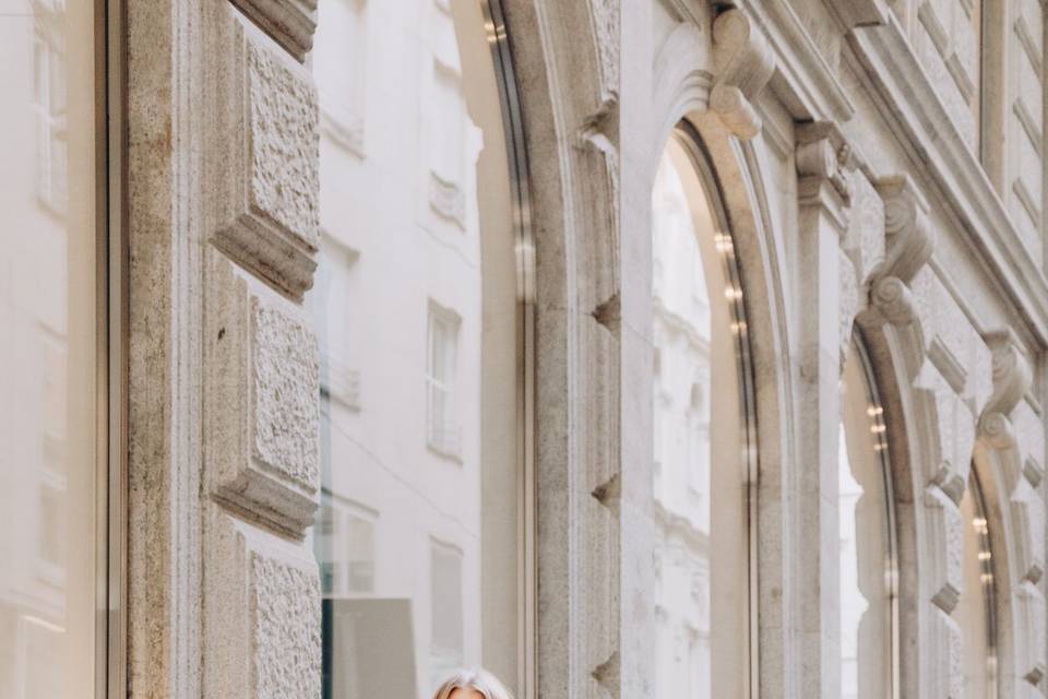 Abito in tulle moderno sposa