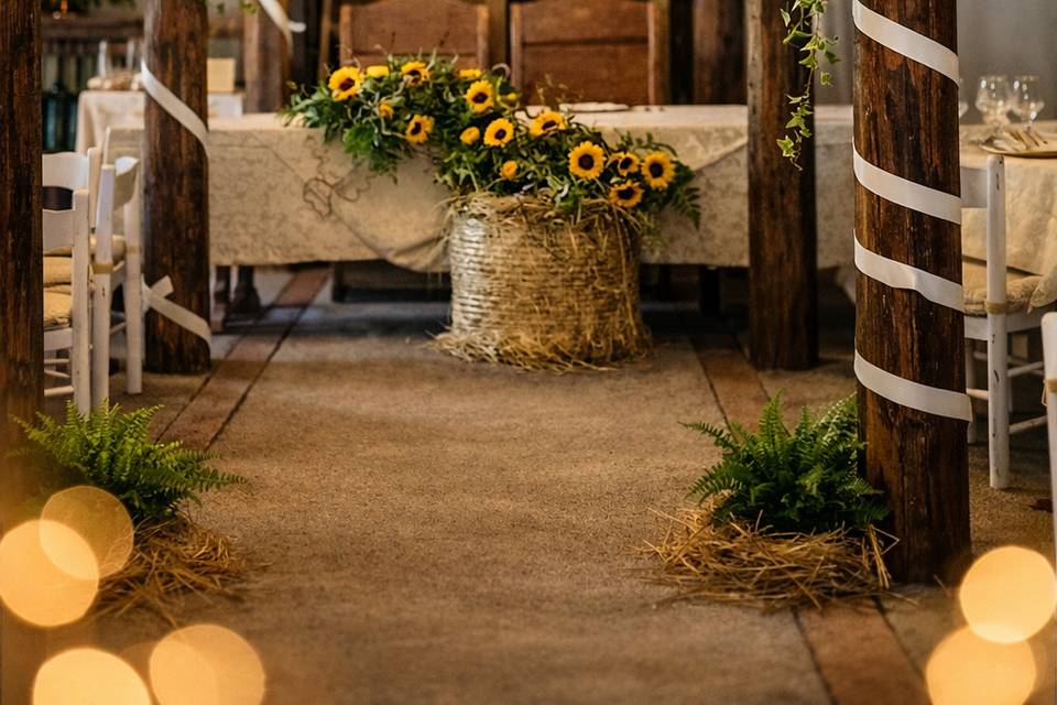 Matrimonio rustico in montagna