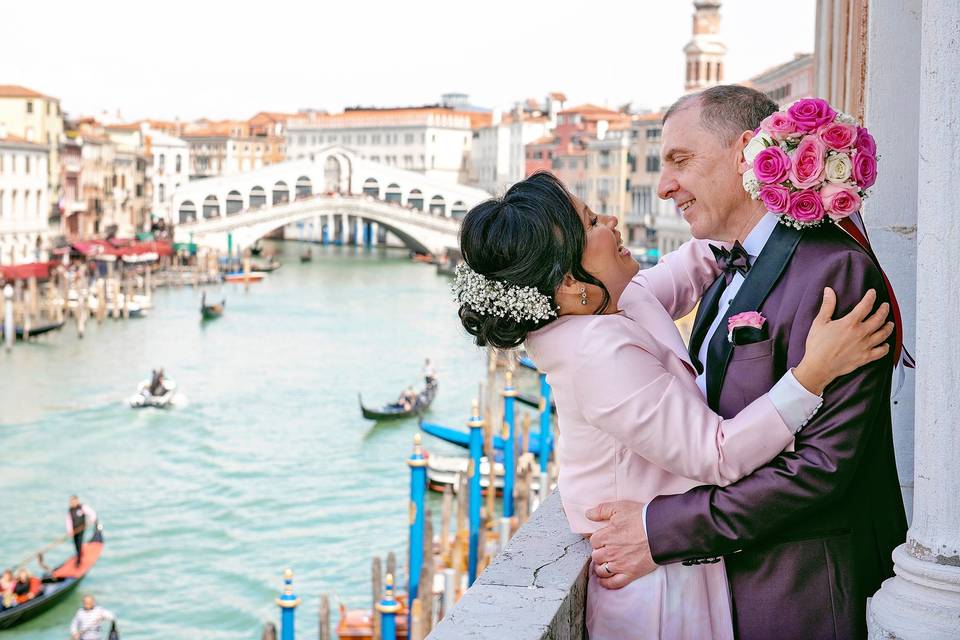 Vista sul ponte di Rialto