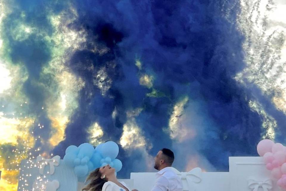 Baby shower con 8 smok bomb