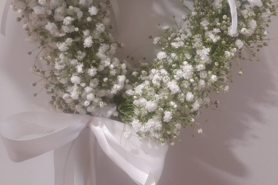 Cuore floreale porta fedi