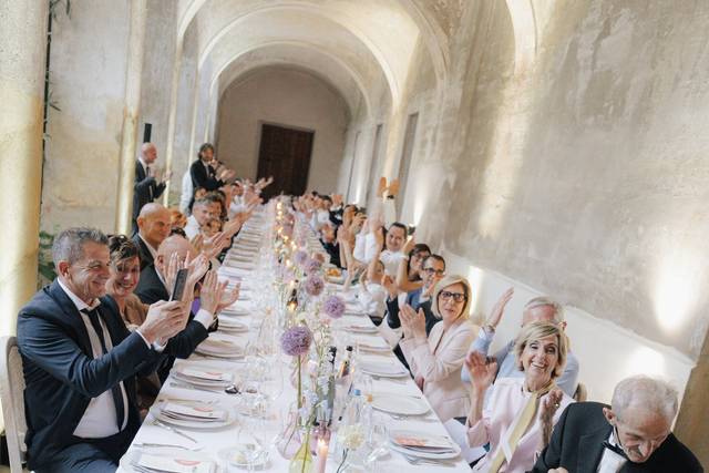 Cena nel porticato