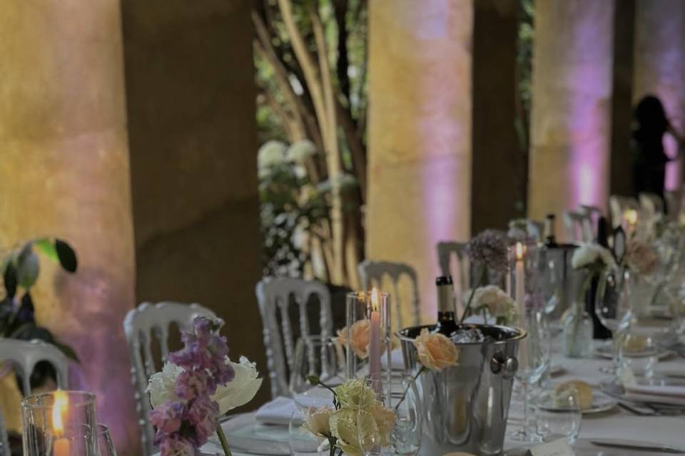 Mise en place nel porticato